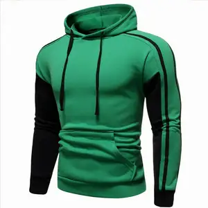 Offre Spéciale personnalisé Slim Fit hommes sweats à capuche pull Fitness Gym sweats à capuche respirant Street Wear haute couture noir vert à capuche