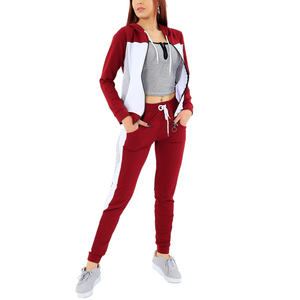 Nouveaux ensembles de survêtements pour femmes, style streetwear printemps-été, couture tendance, manches longues, ajustés, pour le fitness, 2 pièces - Product Image 1