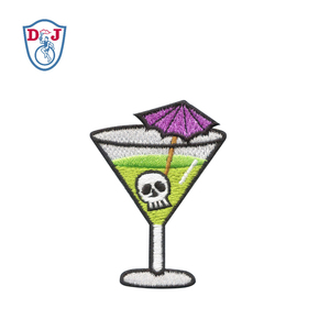 Parches bordados de calaveras, parches termoadhesivos, parches bordados de bebida de coco para Halloween - Product Image 2