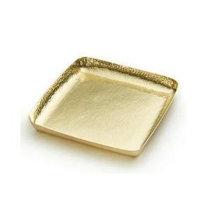 Bandejas rectangulares de metal sólido para servir comida, bandejas de metal hechas a mano con acabado dorado para diseños populares de hotel - Product Image 6