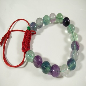 Bracelet de pierres précieuses en cristal naturel de super qualité Belles perles multi-fluorite sculptées gravure pierre semi-précieuse artisanat amour - Product Image 1