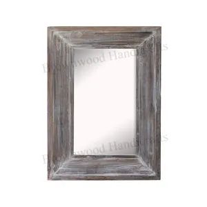 Meilleure qualité de fournisseur de cadre de miroir décoratif en bois de manguier cadre de miroir décoratif d'art mural en bois pour l'habillage à bas prix
