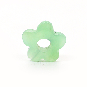ดอกไม้ธรรมชาติ Chrysoprase 17มม. พร้อมอัญมณีเจาะ1มม. สำหรับทำเครื่องประดับ Ishu Gems IG21076 - Product Image 2