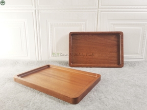 Plateaux de service en bois faits à la main, finition laquée, pour usage résidentiel, avec motif bois naturel - Product Image 3
