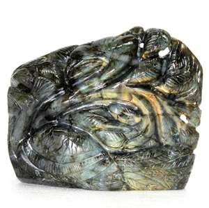 Labradorita-escultura pequeña de Buda para decoración del hogar, piedra curativa de cristal, tallado de Piedras naturales - Product Image 3