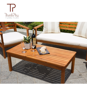 THINH PHU OLIVER Ensemble de canapés fonctionnels en bois d'acacia - Mobilier d'extérieur contemporain pour jardin et salon - Emballage personnalisé - Product Image 6