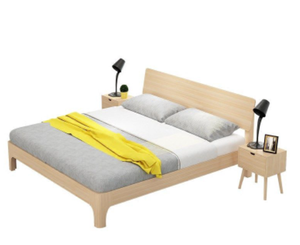 Cama individual nórdica de 1,2 m y cama doble de 1,8 m, muebles de dormitorio de madera maciza de estilo Simple moderno con almacenamiento para uso doméstico - Product Image 3