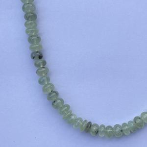 Collier en pierre de préhnite verte naturelle, rondelles lisses, perles de pierres précieuses, bijoux tendance, dernier produit de créateur, 6mm, 8mm, 10mm, 12mm - Product Image 4