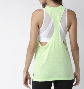 Oem secado rápido espalda abierta mujeres yoga camiseta sin mangas fitness - Product Image 6