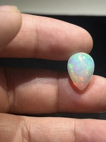 Opale d'Éthiopie naturelle non traitée de haute qualité, forme poire, 5,90 carats, pierre précieuse, cabochon, certifiée IGI, blanche