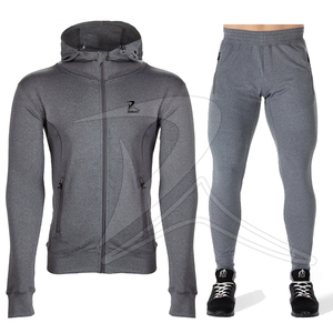 ชุดวอร์มกีฬาผู้ชายคุณภาพสูง ไซส์ใหญ่ พิมพ์โลโก้ได้ ระบายอากาศดี ชุดออกกำลังกายสำหรับฤดูใบไม้ผลิและฤดูหนาว กันลม - Product Image 2