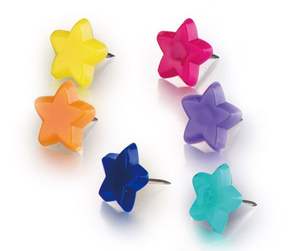 Épingles à pression en étoile colorées assorties, 100 pièces, accessoires de bureau, livraison gratuite - Product Image 2
