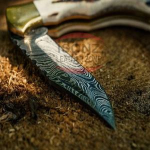 Couteau de poche pliant damas fait à la main - Product Image 3