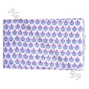 Personnalisable Sanganeri bloc impression coton tissu à la main Floral multicolore robe faisant du matériel pour une utilisation en gros chemise - Product Image 4