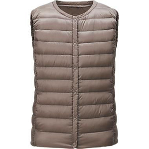 Veste d'hiver légère de haute qualité pour hommes capuche Logo personnalisé nouveaux modèles bulle épaissir gilets bouffants poche en tissu vente en gros - Product Image 4