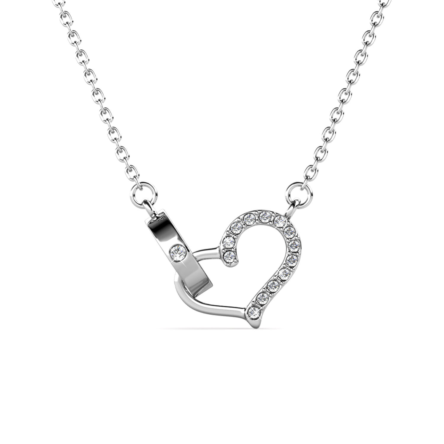 S925 With 18k White Gold Plated Women Necklace