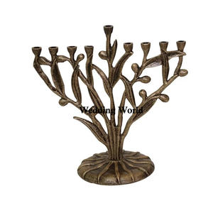 Decorative Metal Menorah Premium Quality Handmade Designer <b>Candle</b> <b>Holder</b> Hot Selling Wholesale Metal <b>Candle</b> Stand - Product Image 1
