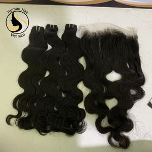 3 faisceaux De Cheveux De Vague de Corps Avec Le bandeau De cheveux Humains, vague de Corps de cheveux humains faisceaux avec fermeture Vierge De Cheveux Humains Armure - Product Image 6