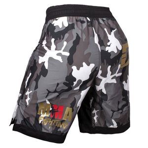 กางเกงมวยขาสั้น MMA สีเทาลายพรางใส่สบายสำหรับการต่อสู้เพื่อต่อสู้ต่อสู้และเตะกีฬา - Product Image 4