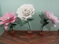 Fleurs en papier découpées en plusieurs couleurs pour l'art et l'artisanat, l'artisanat pour enfants, le scrapbooking