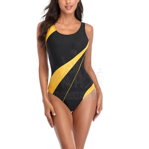 Bañadores de una pieza para mujer, trajes de baño de Color sólido - Product Image 1