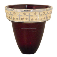 Vigil Bougie à l'huile en verre avec croix modèle 22203