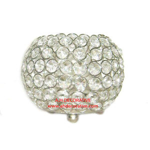 Portavelas votivo redondo para decoraciones de mesa Portavelas hecho a mano de cristal recién llegado para decoración de bodas - Product Image 4