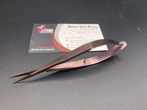 Ciseaux à ressort en acier inoxydable massif, droits et courbes, nouvelle arrivée, or rose, pour cils, sourcils, ciseaux à ressort - Product Image 3