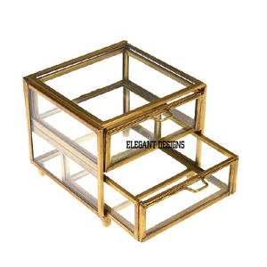 Joyero de Metal recubierto de polvo de oro Simple de gran calidad, solución de almacenamiento simple de larga duración de venta rápida - Product Image 4