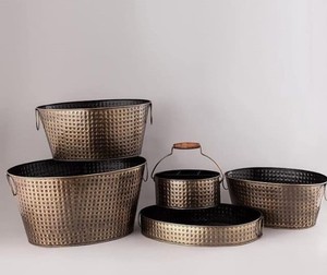 Juego de soporte de flores de hierro y Metal de diseño moderno, logotipo personalizado, hogar, jardín, Hotel, maceta, decoración, tendencia, paquete de 5 piezas para Patio - Product Image 3