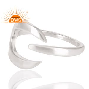 Bague en argent au design unique Bijoux en argent uni Vente en gros Bague en argent sterling 925 fin pour femme Cadeau pour sa collection délicate - Product Image 2