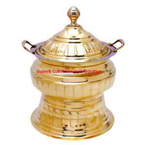 Réchaud rond martelé en laiton Offre Spéciale pour la restauration pour hôtels et restaurants - Product Image 1