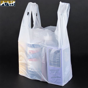 Bolsas de compras reutilizables de alta calidad, bolsas de plástico transparente, bolsas de compras de plástico, compras de plástico personalizadas - Product Image 1