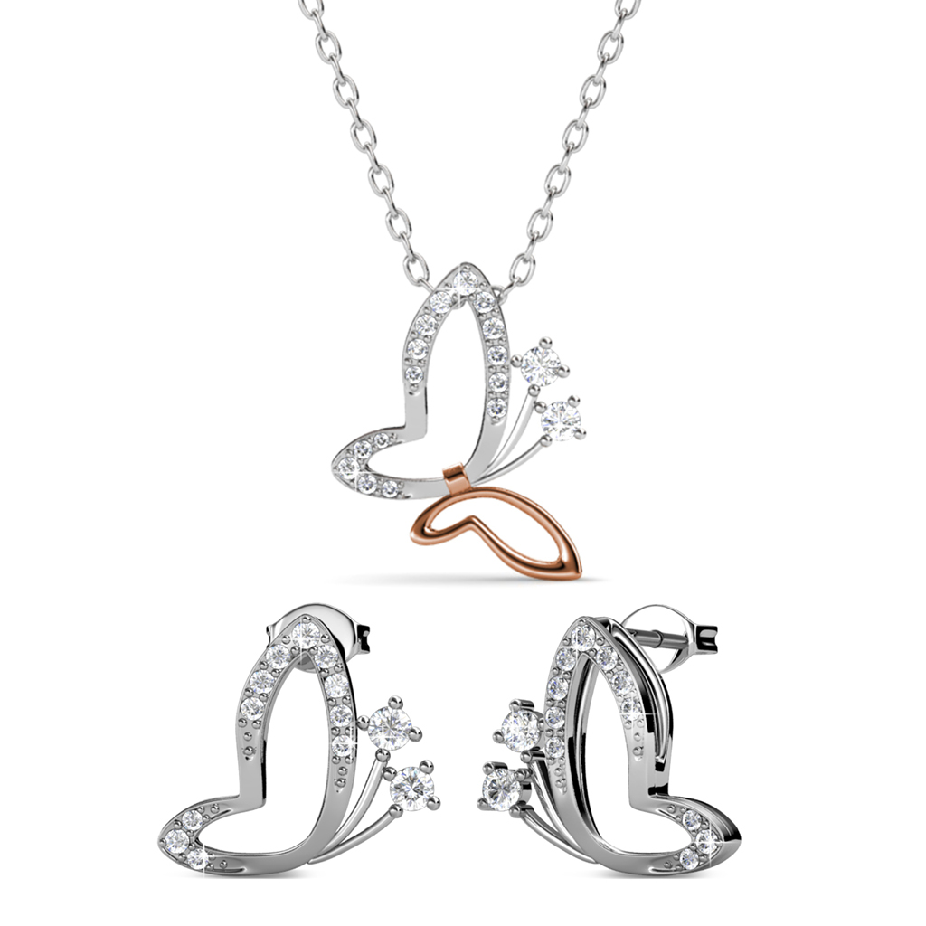 Brass with 18K White&Rose Gold Plated