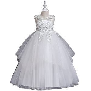 <span class=keywords><strong>Vestido</strong></span> de encaje personalizado para niños, para boda, dama de honor, espectáculo, largo, fiesta, Princesa, comunión, lentejuelas, vestidos de <span class=keywords><strong>tul</strong></span> hinchados - Product Image 2