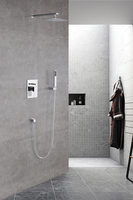Empolo Chrome Rain Shower Set Système de robinet en laiton mural économique pour hôtels pour salle de bain