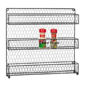 Handmade Classic Stylish <b>Wall</b> Mounted Kitchen <b>Storage</b> <b>Basket</b> Heavy Duty Latest Restaurant Hotel Restaurant Set Two <b>Wall</b> <b>Basket</b> - Product Image 5