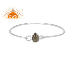 Bracelet en pierre précieuse Labradorite naturelle, argent Sterling 925, gros bijoux, pour fêtes, vente en gros - Product Image 1