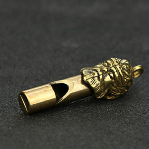 CA004 Retro reines Kupfer Messing Outdoor Schiedsrichter Pfeife Anhänger wilde Überlebens pfeife - Product Image 4