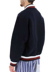 Chaqueta universitaria de retazos con letras de chenilla Unisex de lujo, jersey con capucha personalizado, tela de algodón transpirable 100%, talla XL de invierno para hombre - Product Image 4