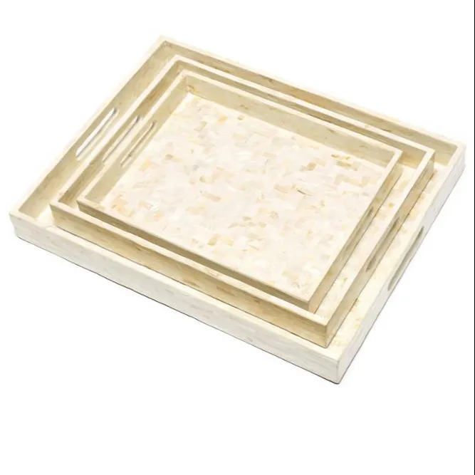 Hot items 2020 serving mother of pearl buffet tray singing product wholesale low cost