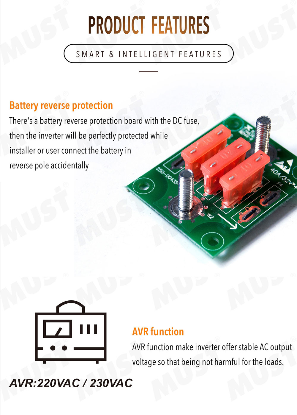 MUST EP 2000 PRO Series 300W 600W 800W 1KW 2.1KW power inverter cost effective inverter userfriendly installnation and setting