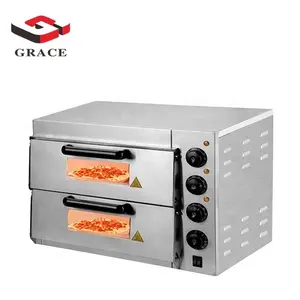 Grazia Cucina Commerciale Pane Attrezzature Da Forno A Doppio Strato Forno Elettrico Per Pizza