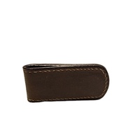 Dompet Kulit Asli Gaya Vintage Model Pendek Hiasan Bordir Fitur Anti Maling Desain Motif Permen Warna Hitam