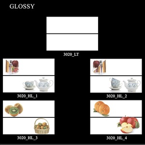 Carreaux muraux numériques brillants 300x450mm design 3d avec aspect cadre - Product Image 3