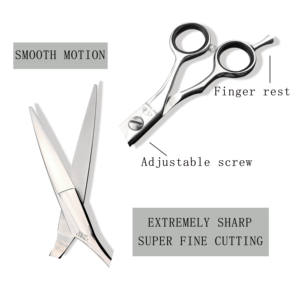 Tijeras de Peluquería Profesionales East Beauty de 5.5 Pulgadas, Afiladas, Pequeñas, Plateadas, de Acero Inoxidable, para Diestros, Secas y Húmedas, No Plegables - Product Image 4