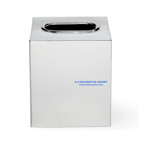 Square <b>Black</b> Kitchen <b>Tissue</b> Box Holder factory sale unique design metal <b>tissue</b> box roll <b>paper</b> rack for home decoration - Product Image 3