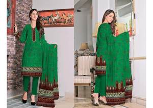 Trajes de césped de mujer de algodón Shalwar Kameez para India y Pakistán - Product Image 2