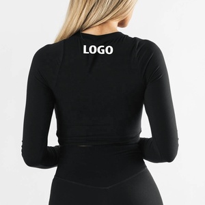 Camisetas de Algodón de Manga Larga para Mujer de Alta Calidad 2026, Camisetas Deportivas de Gimnasio para Mujer al Mejor Precio, Camisetas de Spandex para Chicas - Product Image 6