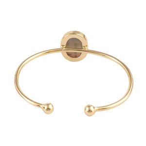 Newest Fashion Oval Shape Faceted Natural Blue Fire Labradorite Gemstone <b>Bracelet</b> Gold/silver Plated <b>Adjustable</b> Bangle <b>Bracelet</b> - Product Image 5
